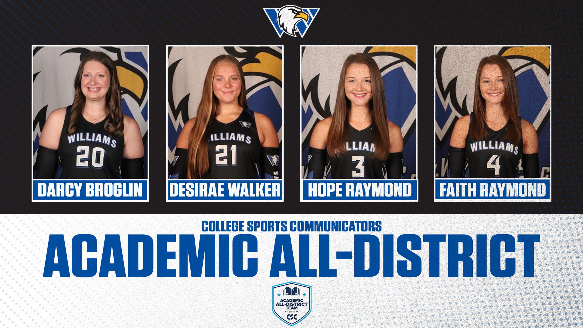 WBU Volleyball Lands Four on CSC Academic All-District Team